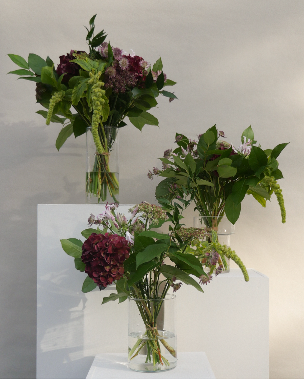 Helgbukett storlekar